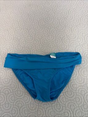 SUNSETS Blue Women's Fold-Over Swim Bottoms size medium nwot